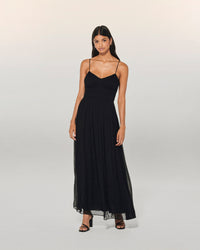 NOIR / DJV / QTY : 102 / Robe Longue Bretelle Noah - Noir