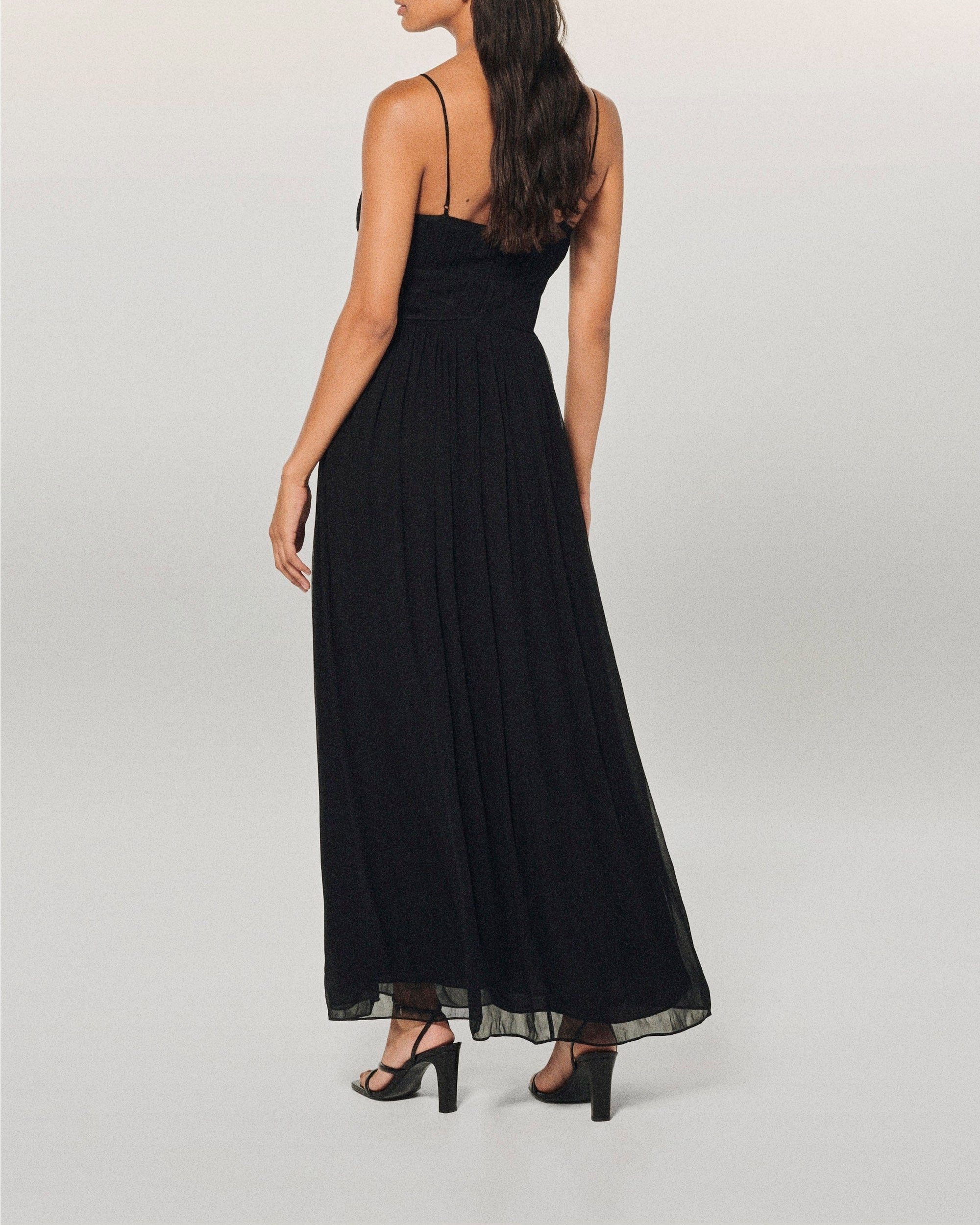 Robe longue à bretelles Noah - Noir