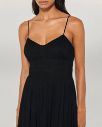 Robe longue à bretelles Noah - Noir