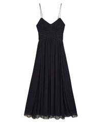 Robe longue à bretelles Noah - Noir