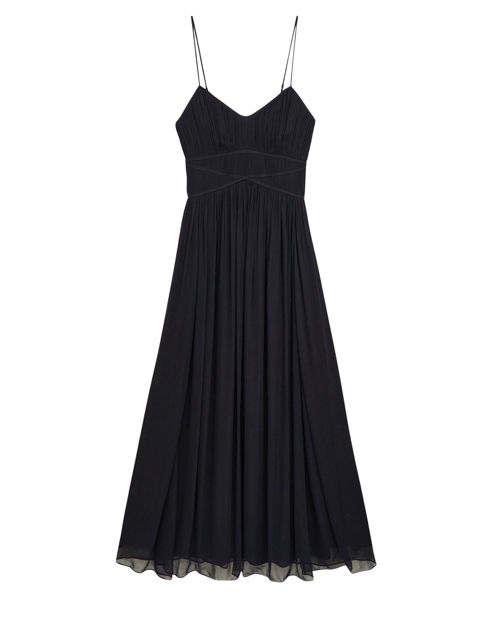 Robe longue à bretelles Noah - Noir