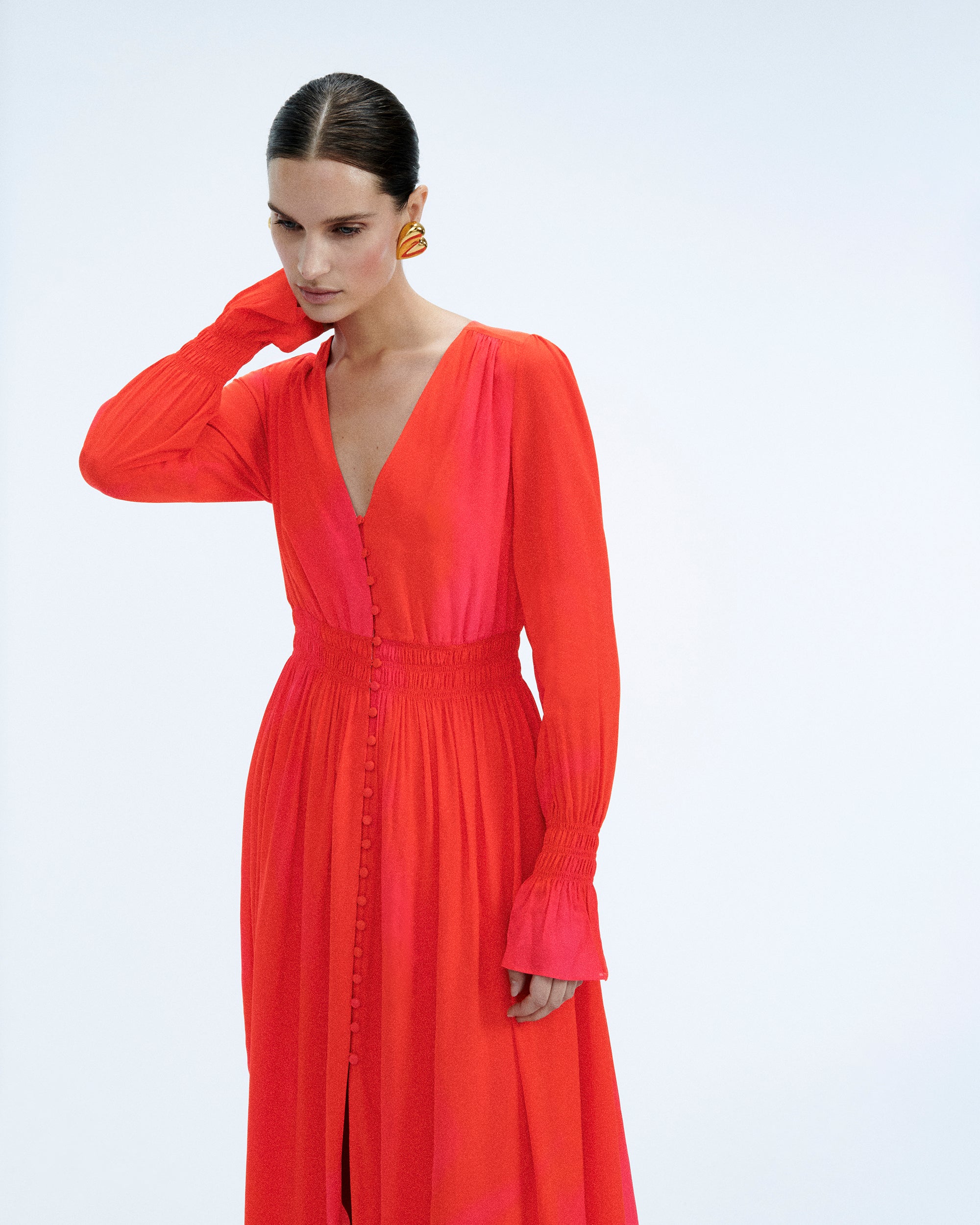 Robe Longue Manche Longue   - Utopic Pink