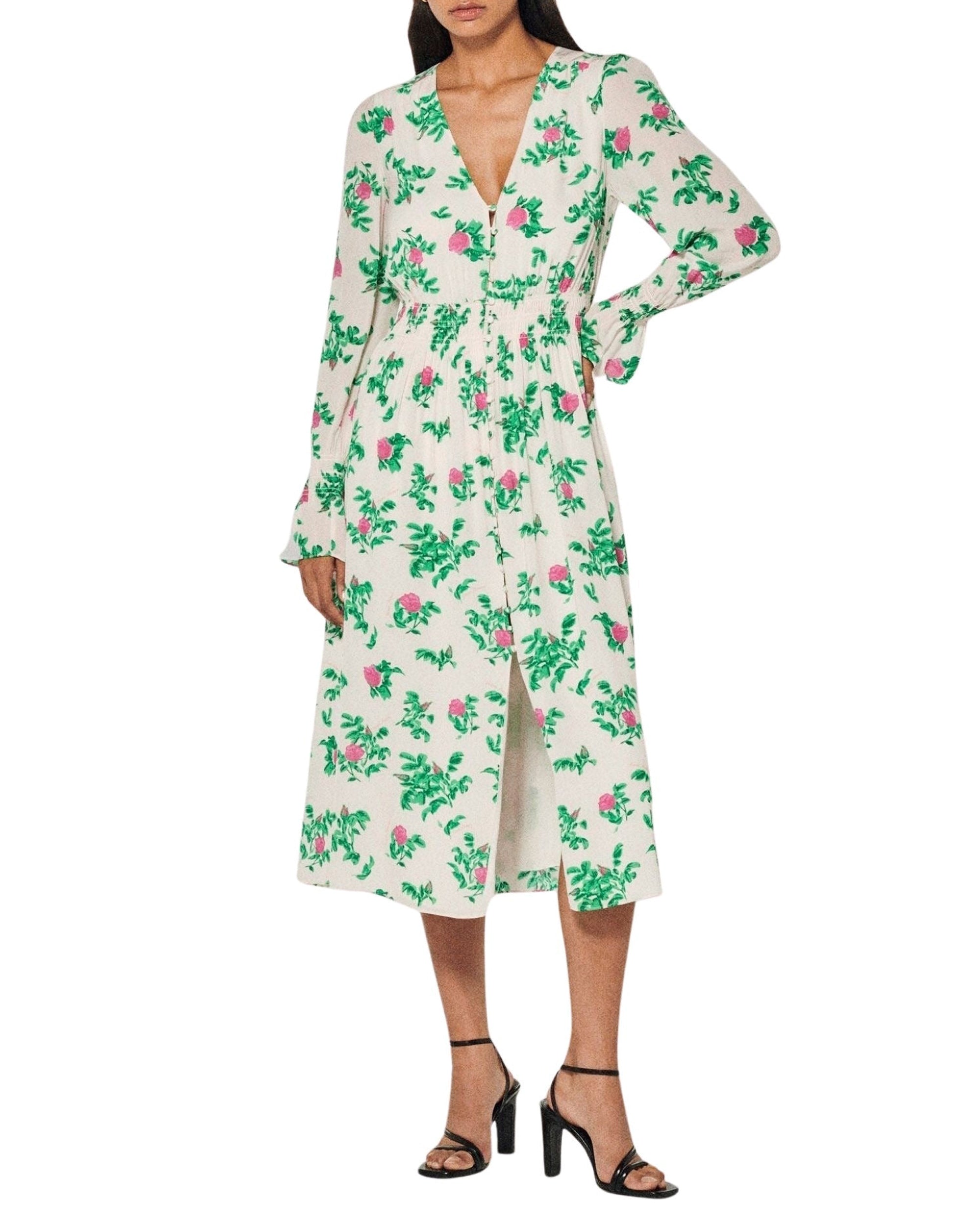 Y. ONLY PORTE / SPRING FLOWERS / DJV / QTY : 129 / Robe Longue Manche Longue - Spring Flowers