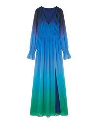 Robe longue Mousseline - Blurry Ocean
