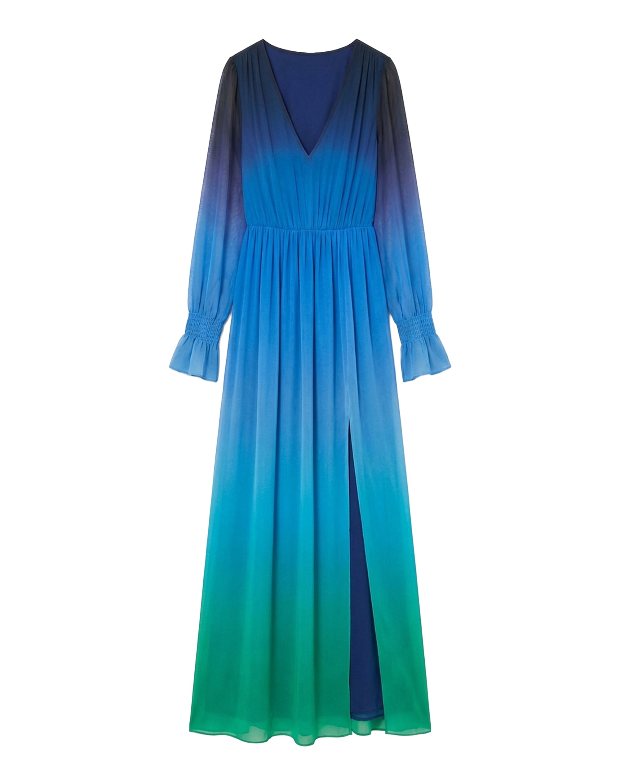 Robe longue Mousseline - Blurry Ocean