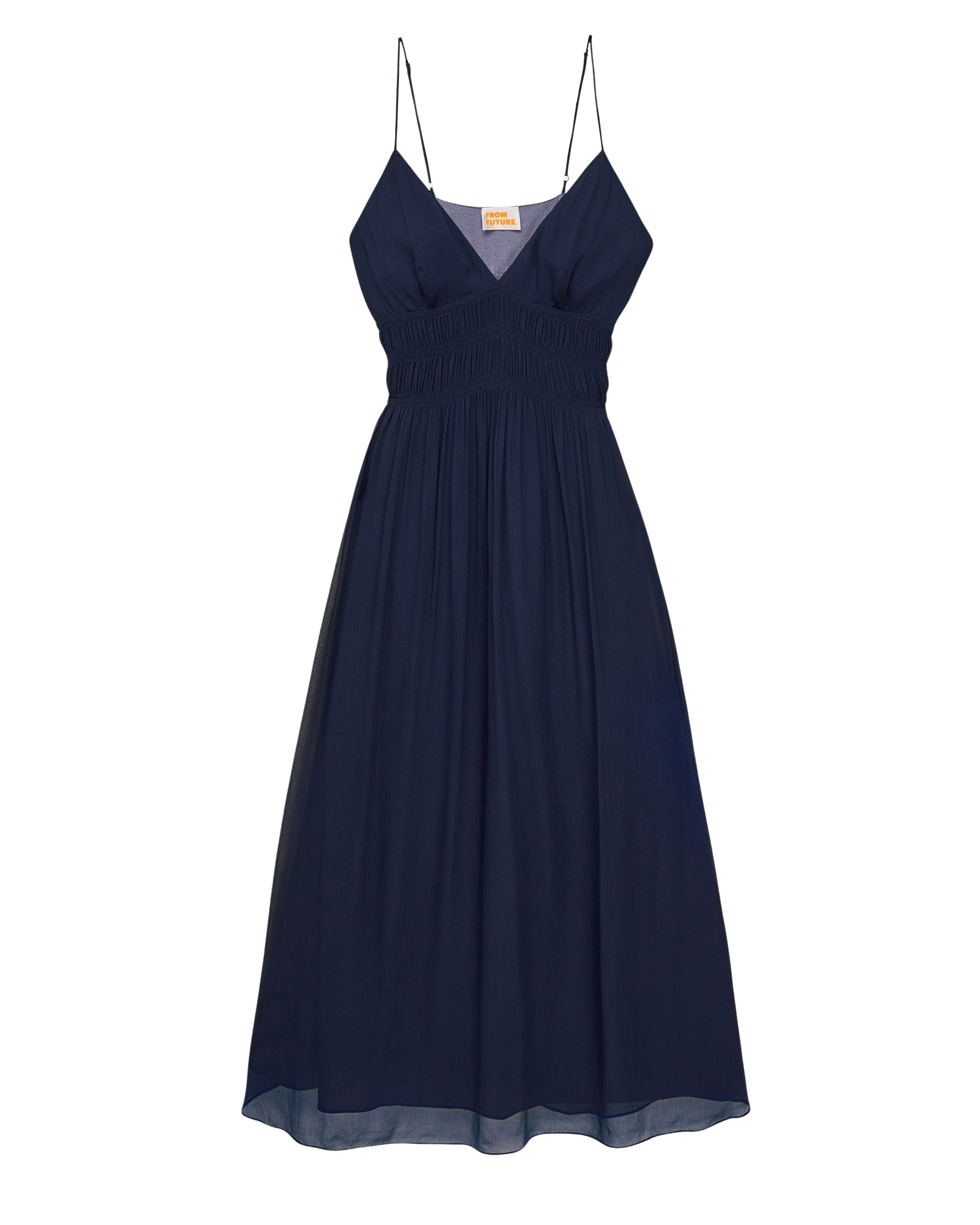 Robe longue à bretelles Sofia - Navy