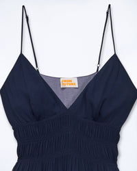 NAVY / DJV / QTY : 6 / Robe Longue Bretelle Sofia - Navy