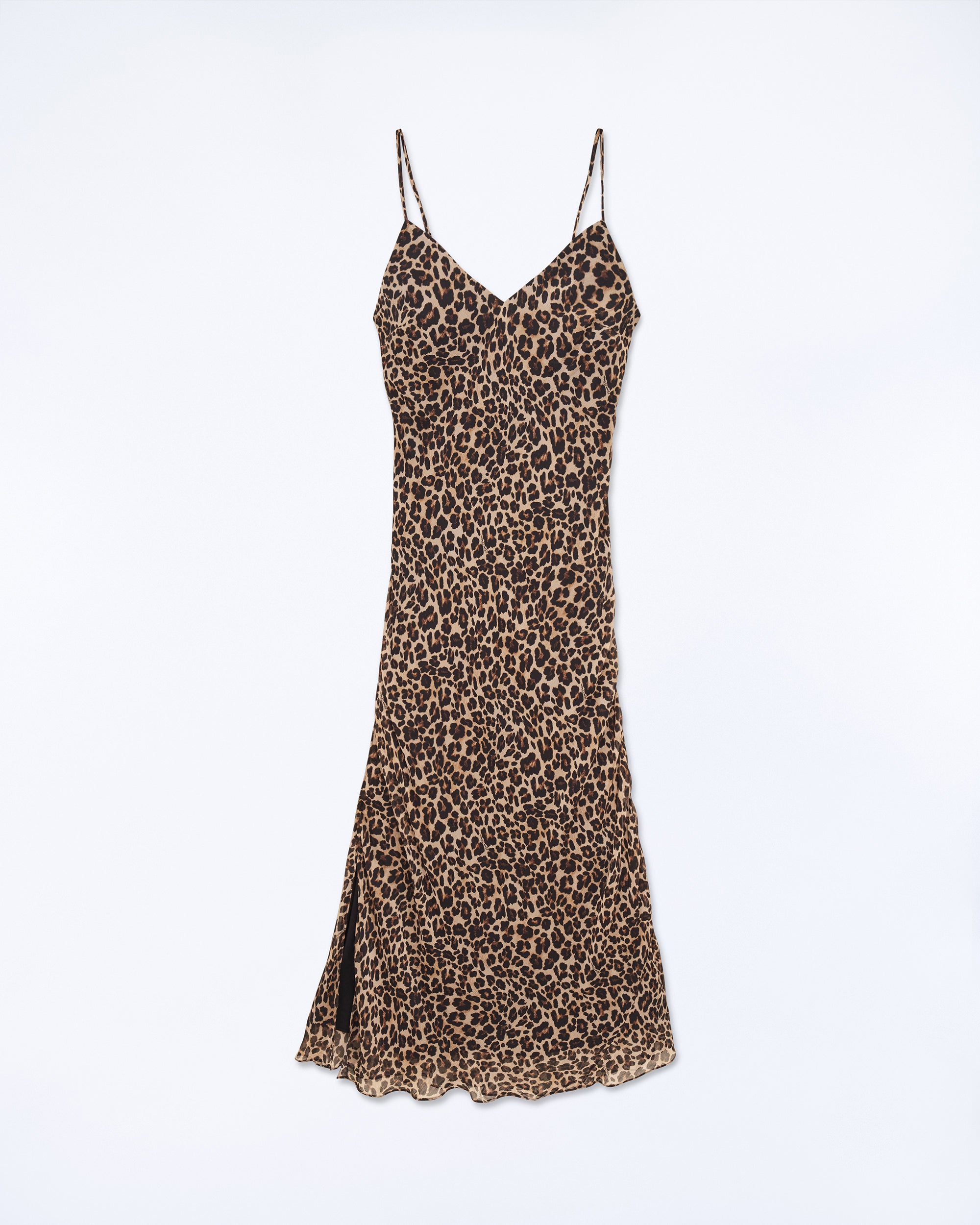 WINTER LEOPARD / NEW / QTY : 3 / Robe Longue Bretelle Mousseline - Winter Leopard