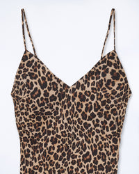 WINTER LEOPARD / NEW / QTY : 3 / Robe Longue Bretelle Mousseline - Winter Leopard