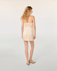 CHAMPAGNE / NEW / QTY : 37 / Robe Courte Bretelle Tessia - Champagne