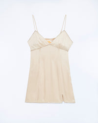 CHAMPAGNE / NEW / QTY : 37 / Robe Courte Bretelle Tessia - Champagne