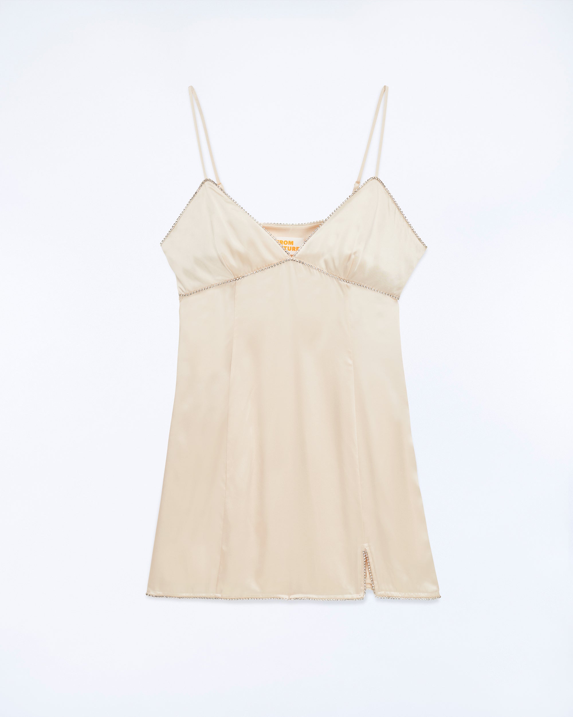 CHAMPAGNE / NEW / QTY : 37 / Robe Courte Bretelle Tessia - Champagne