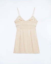 CHAMPAGNE / NEW / QTY : 37 / Robe Courte Bretelle Tessia - Champagne