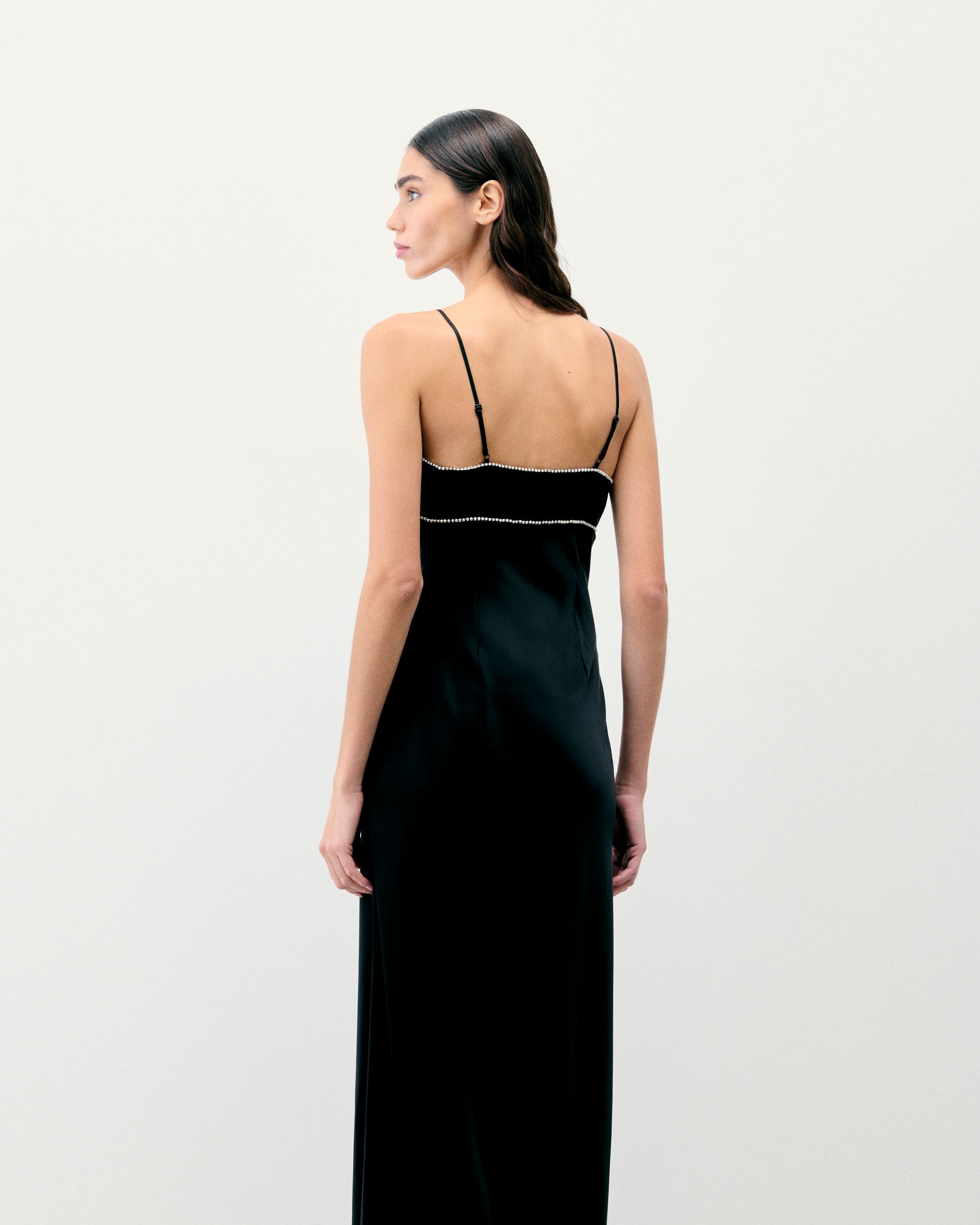 NOIR / DJV / QTY : 13 / Robe Longue Bretelle Tess - Noir