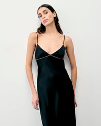 NOIR / DJV / QTY : 13 / Robe Longue Bretelle Tess - Noir