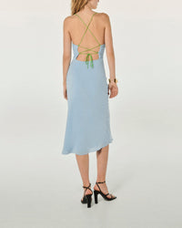 Robe longue à bretelles Emmy - Baby Blue