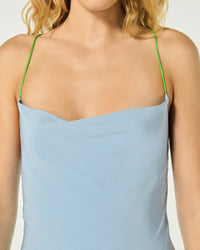 BABY BLUE / DJV / QTY : 56 / Robe Longue Bretelle Emmy - Baby Blue