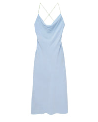 Robe longue à bretelles Emmy - Baby Blue