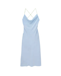 BABY BLUE / DJV / QTY : 56 / Robe Longue Bretelle Emmy - Baby Blue