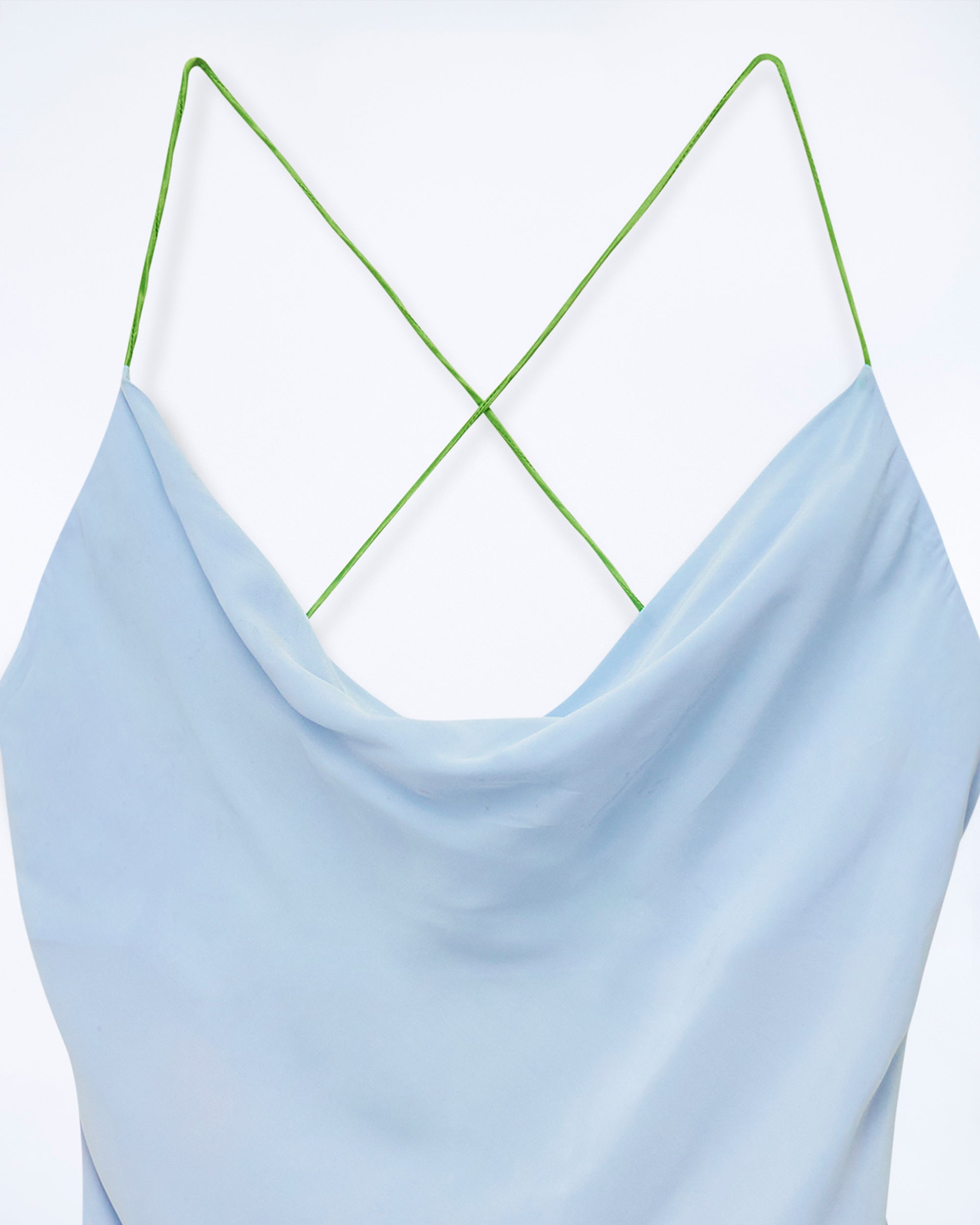 BABY BLUE / DJV / QTY : 56 / Robe Longue Bretelle Emmy - Baby Blue