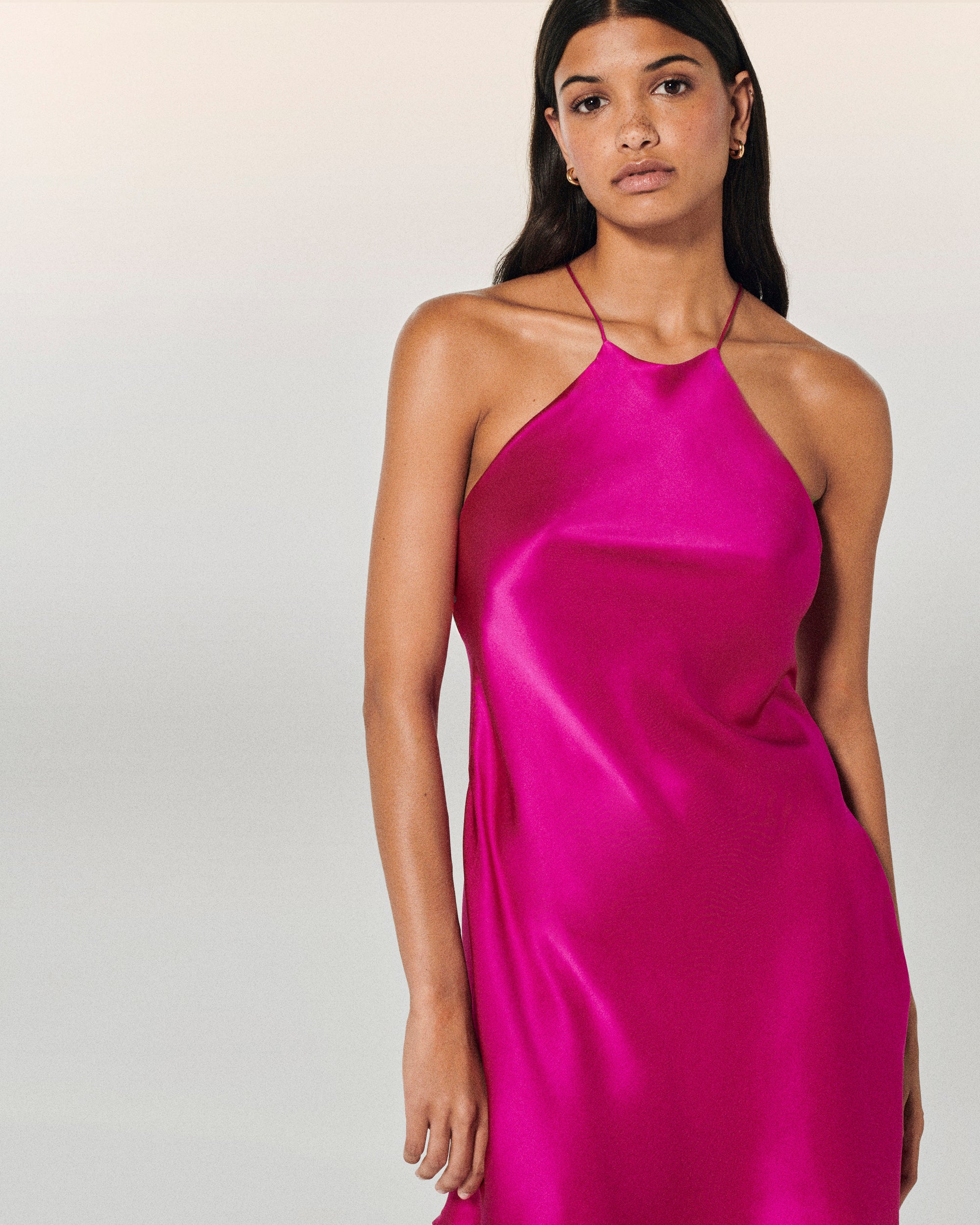 RASPBERRY PINK / NEW / QTY : 2 / Robe Courte Bretelle Selena - Raspberry Pink