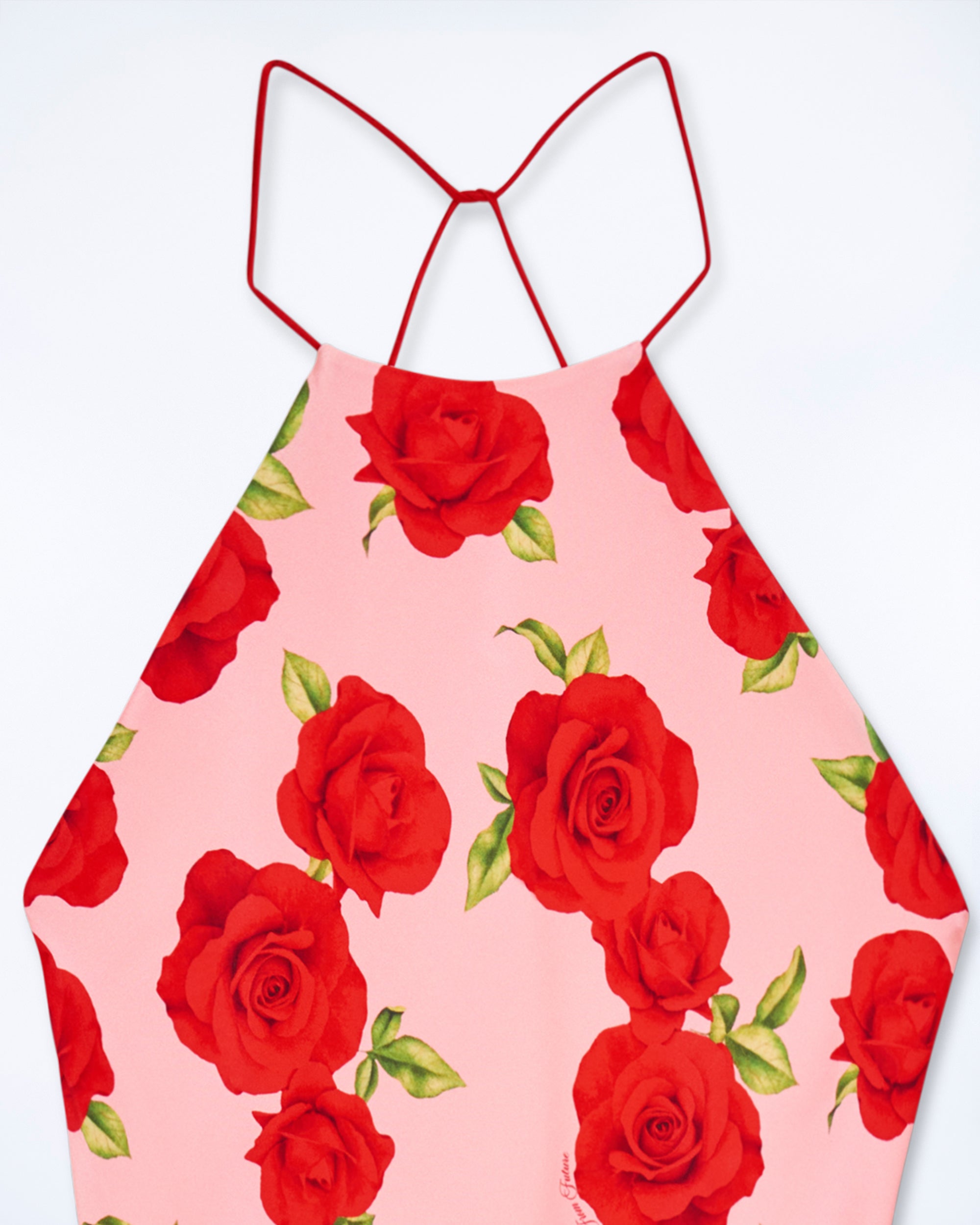 Robe courte à bretelles Selena en soie - Hot Roses