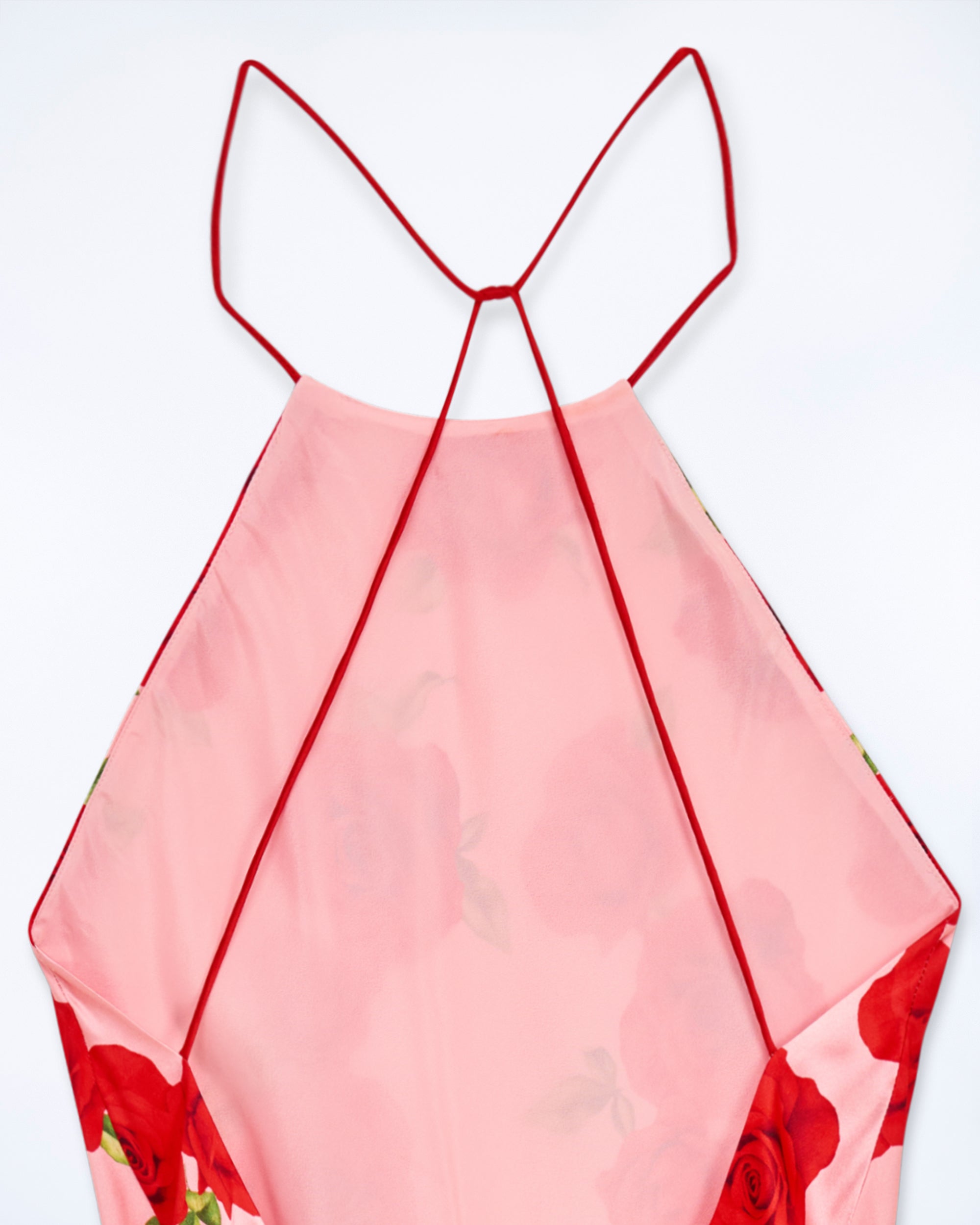 Robe courte à bretelles Selena en soie - Hot Roses