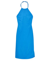 Robe longue à bretelles Josie en lin - Tropical Blue