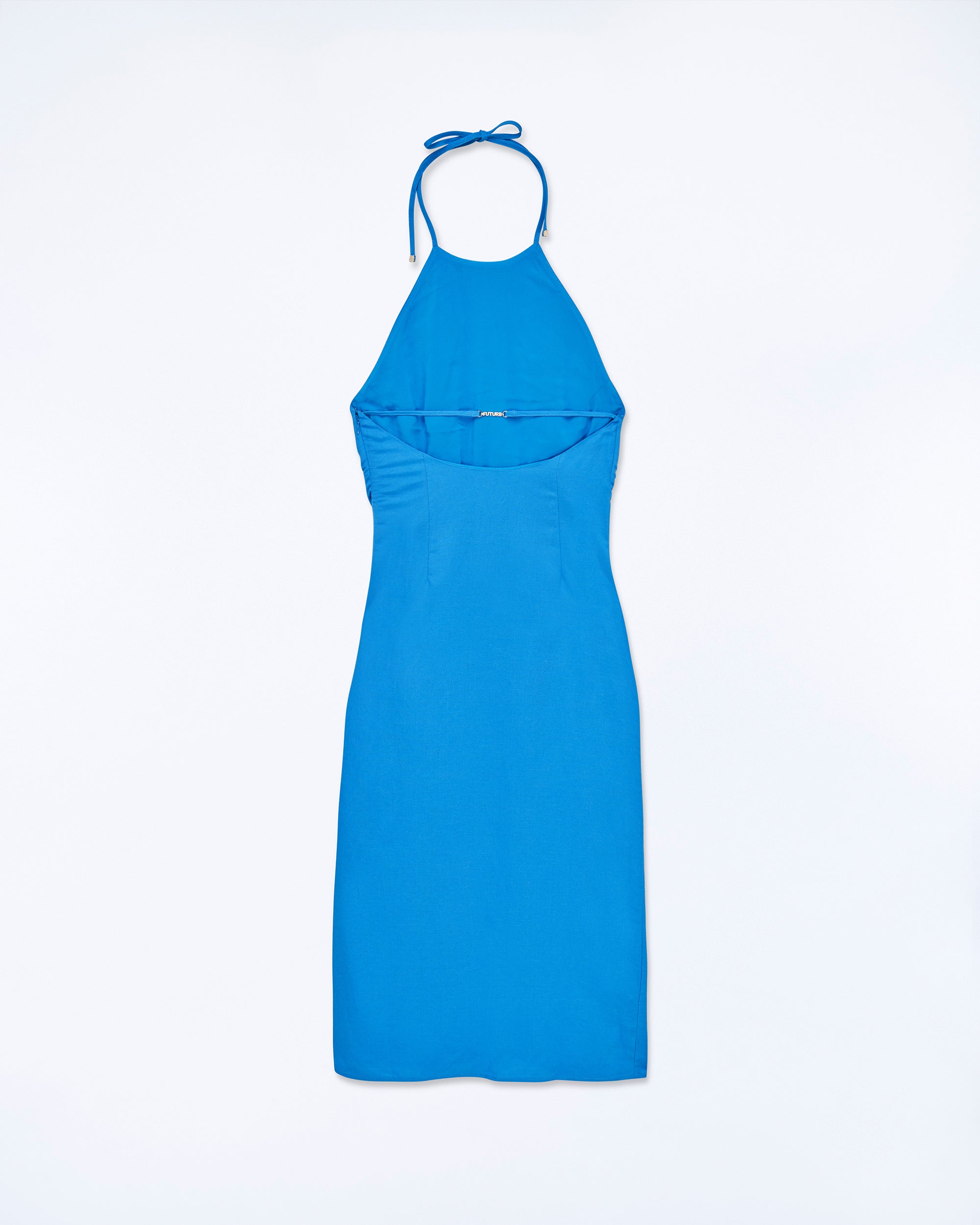 Robe longue à bretelles Josie en lin - Tropical Blue