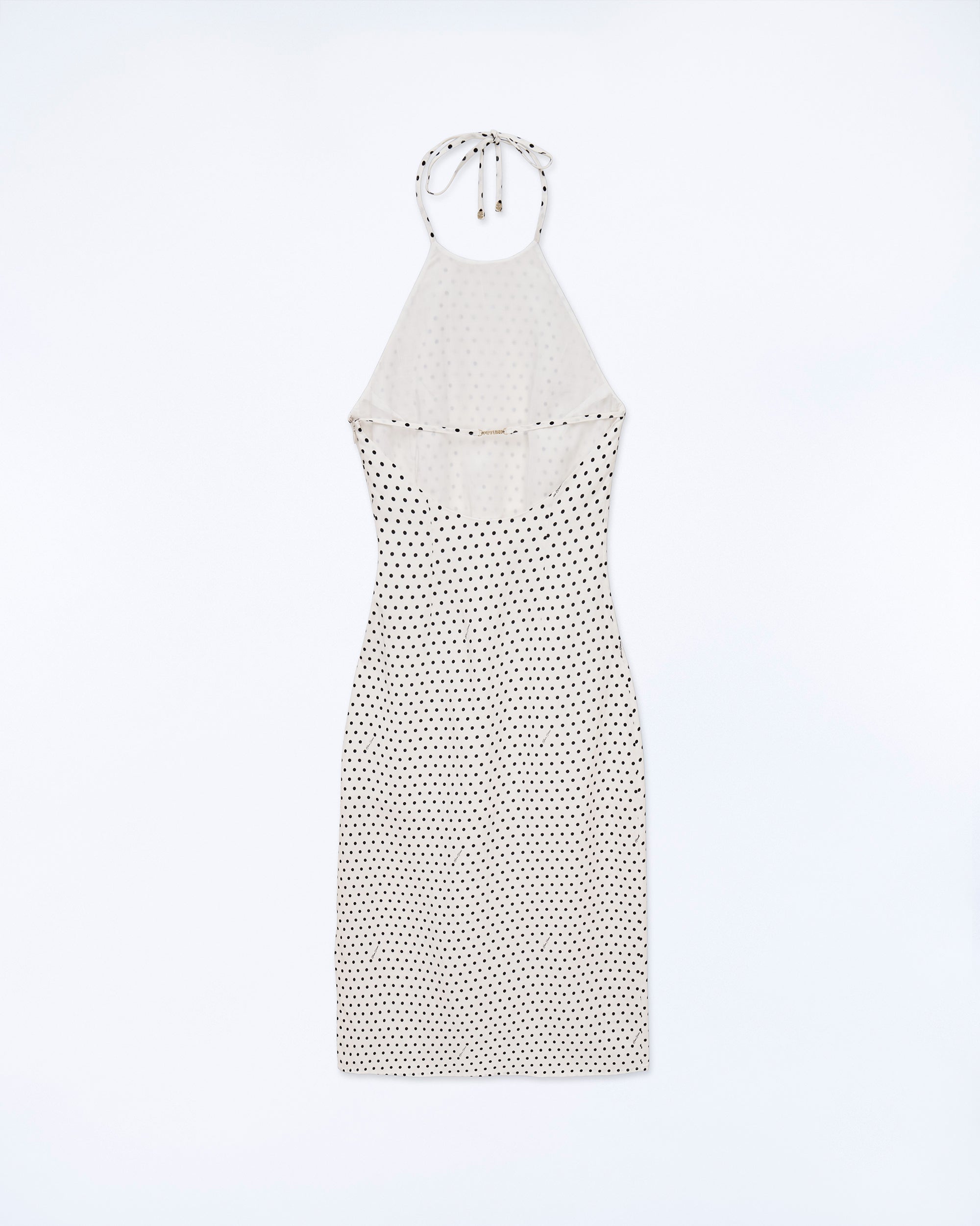 Y. ONLY PORTE / POIS ECRU / NEW / QTY : 6 / Robe Longue Bretelle Josie - Pois Ecru