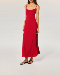 Robe longue à bretelles Ilona - Red