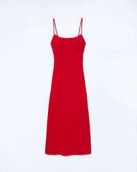 RED / NEW / QTY : 6 / Robe Longue Bretelle Ilona - Red