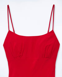 RED / NEW / QTY : 6 / Robe Longue Bretelle Ilona - Red