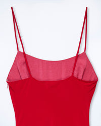RED / NEW / QTY : 6 / Robe Longue Bretelle Ilona - Red