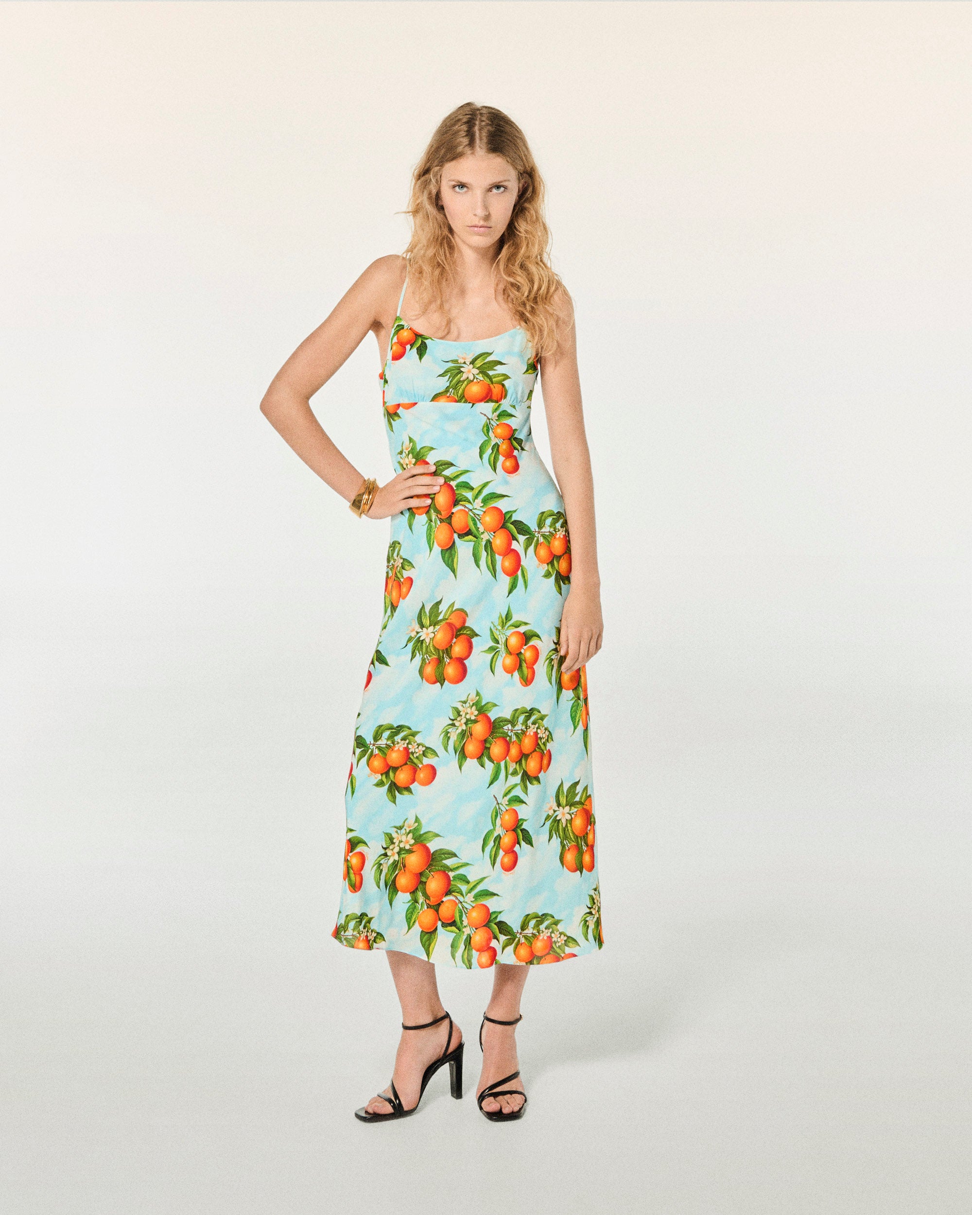 ORANGE SKY / NEW / QTY : 1 / Robe Longue Bretelle Ilona - Orange Sky