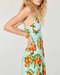 Robe longue à bretelles Ilona - Orange Sky