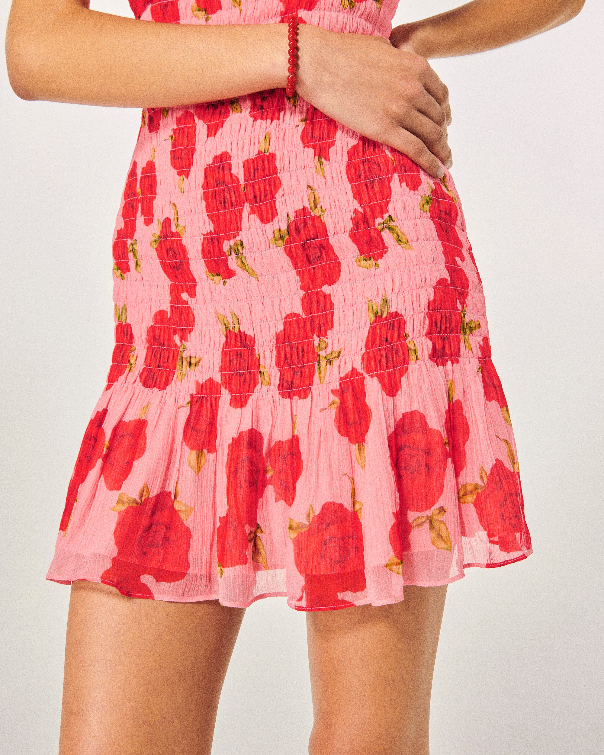 HOT ROSES / NEW / QTY : 40 / Robe Courte Bretelle Ellie - Hot Roses