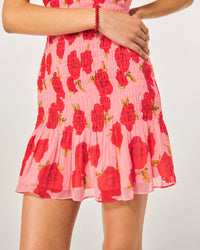 HOT ROSES / NEW / QTY : 40 / Robe Courte Bretelle Ellie - Hot Roses