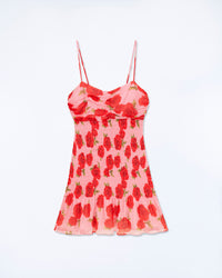 HOT ROSES / NEW / QTY : 40 / Robe Courte Bretelle Ellie - Hot Roses