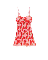 Robe courte à bretelles Ellie - Hot Roses