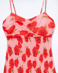HOT ROSES / NEW / QTY : 40 / Robe Courte Bretelle Ellie - Hot Roses