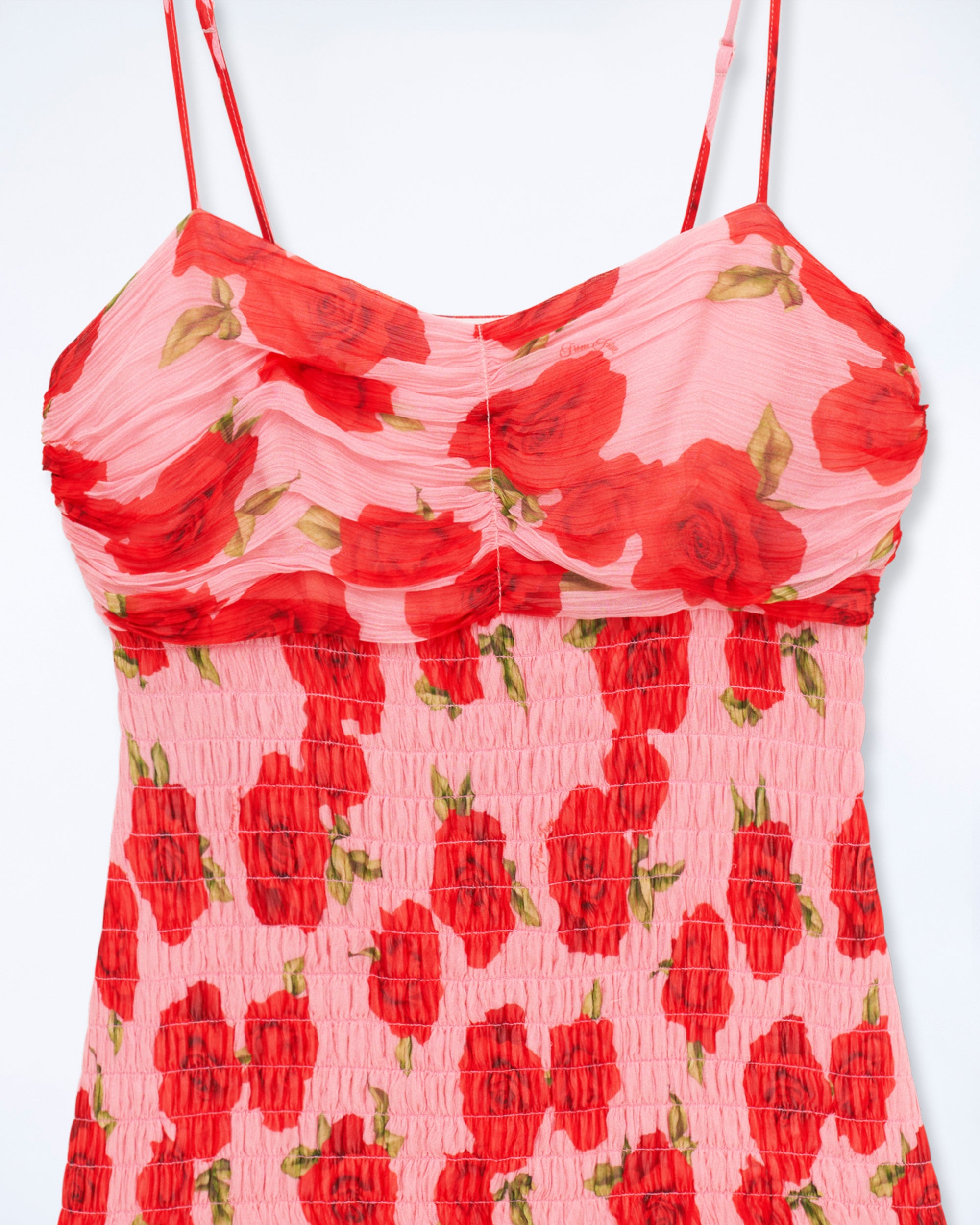 HOT ROSES / NEW / QTY : 40 / Robe Courte Bretelle Ellie - Hot Roses