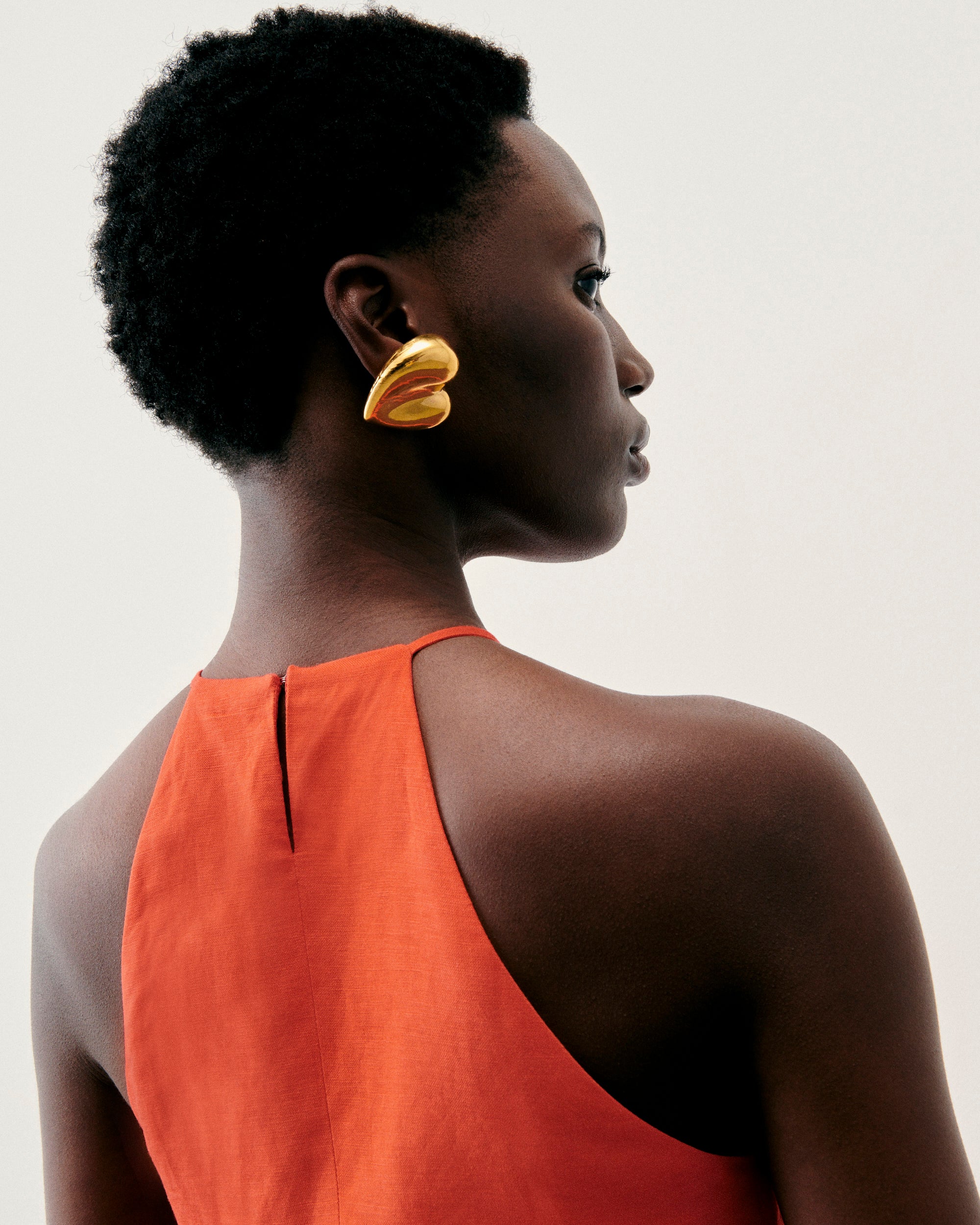 ORANGE / NEW / QTY : 1 / Robe Courte Bretelle Betty - Orange
