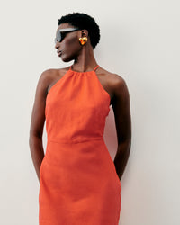 ORANGE / NEW / QTY : 1 / Robe Courte Bretelle Betty - Orange