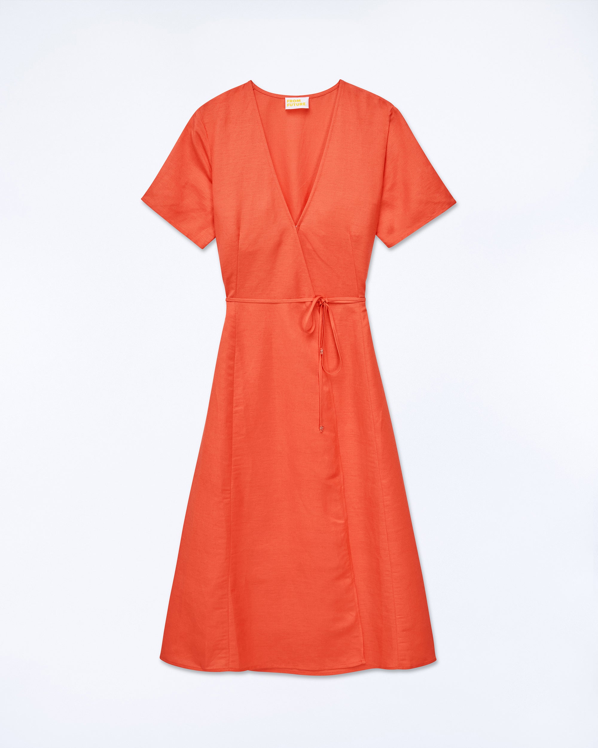ORANGE / NEW / QTY : 52 / Robe Longue Manche Courte Evie - Orange