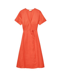 Robe Longue Manche Courte Evie - Orange