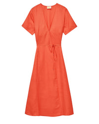 Linen maxi dress - Orange
