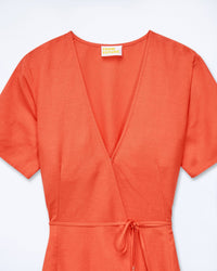 Linen maxi dress - Orange