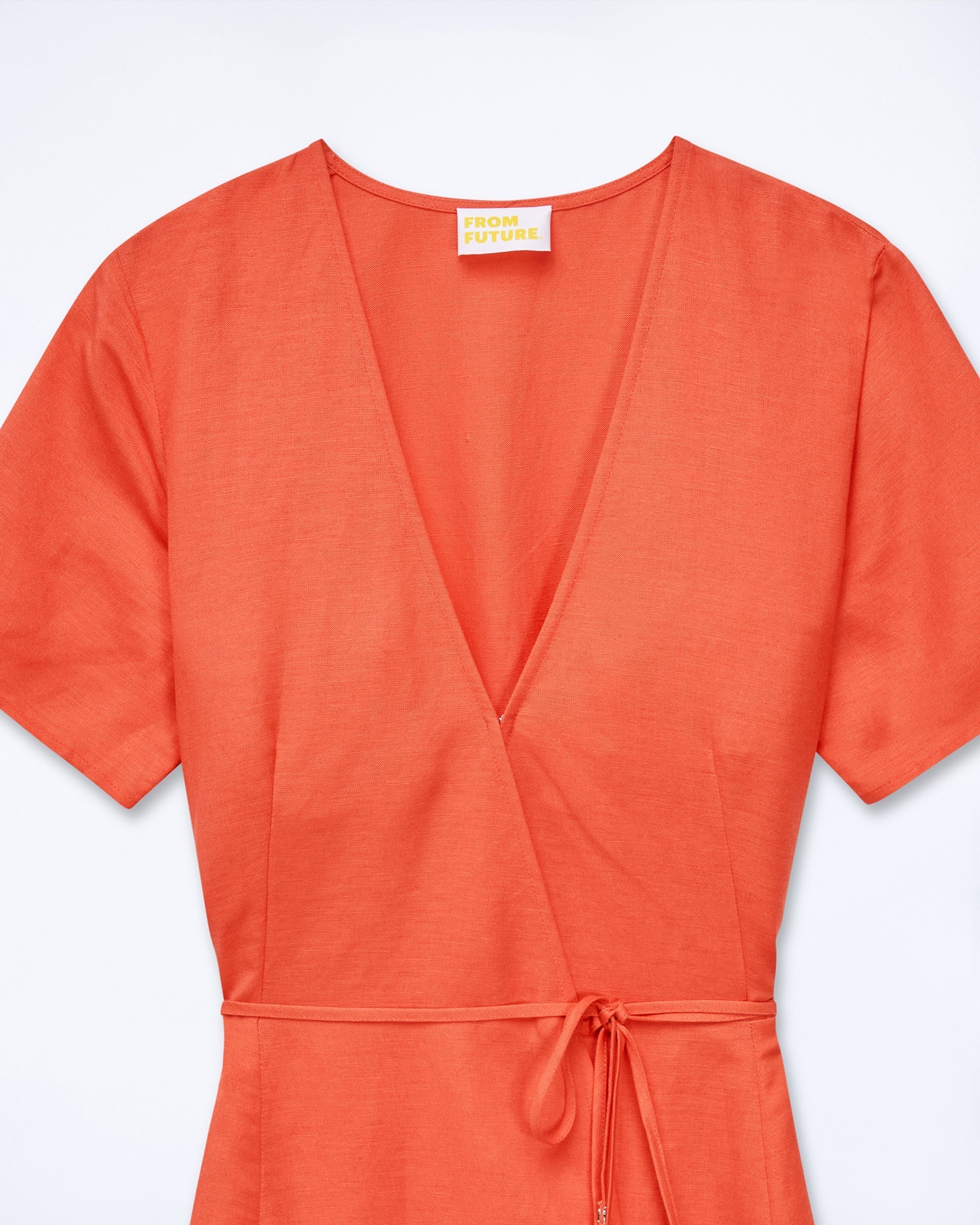 Linen maxi dress - Orange