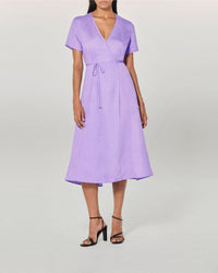 Linen maxi dress - Lilac